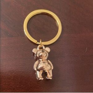 Coach Gold Teddy Bear Keychain